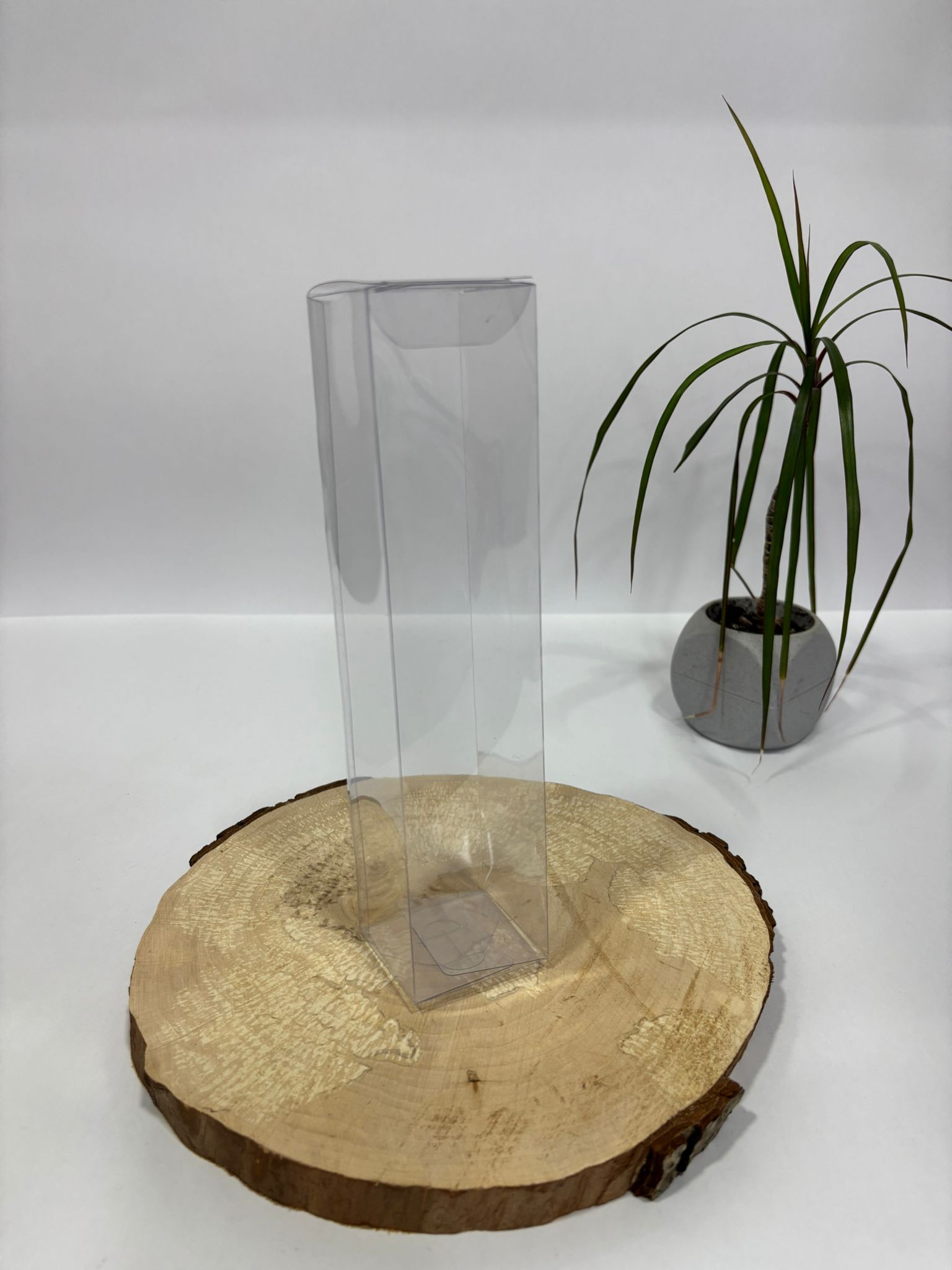 Şeffaf Asetat Kutu 5x5x17